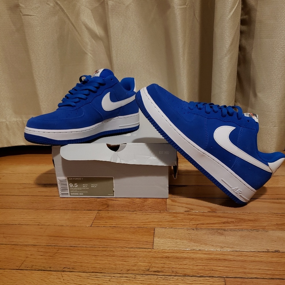 Nike Air Force 1 low hyper cobalt/white suede